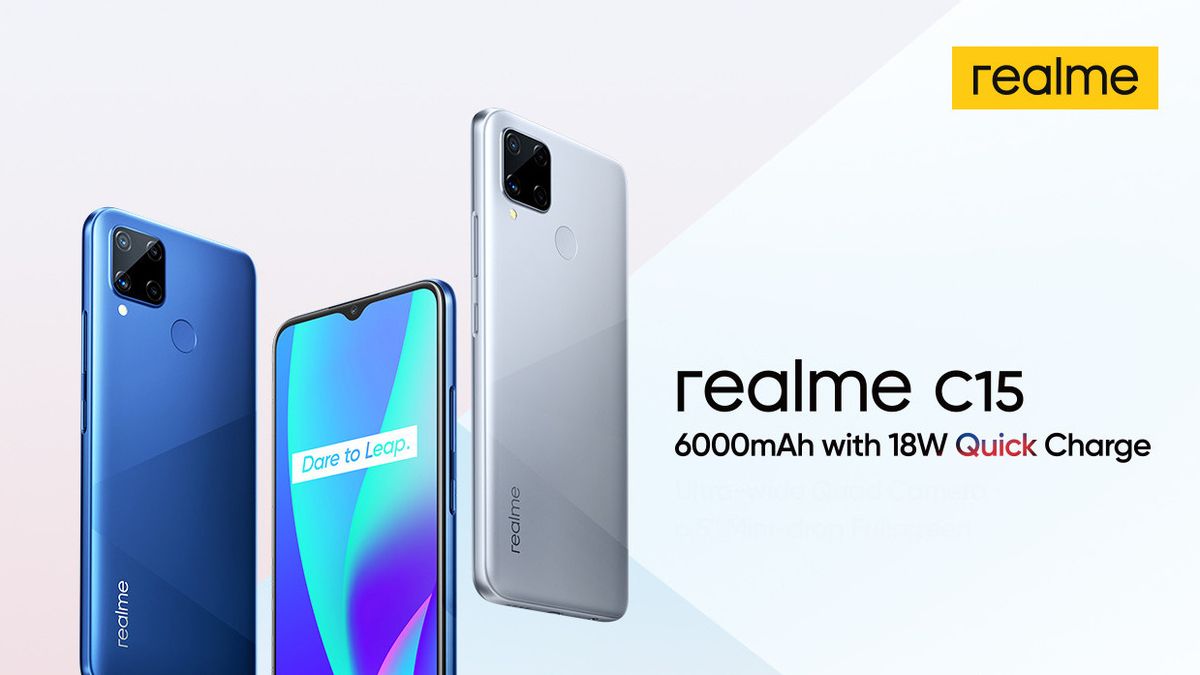 Realme Boyong C15 <i> Smartphone </i> with 6,000mAh Battery”></p><p>JAKARTA – The more features that are presented on smartphones, of course, will drain battery life when used.  Answering market needs, Realme Indonesia plans to bring its newest cellphone, namely Realme C15 in the near future.</p><p>Like its predecessor, the Realme C-series is a mobile phone <em>entry-level</em> which has a jumbo battery capacity.  Even this time, Realme C15 will have a battery capacity of up to 6,000mAh.</p></p><p class=